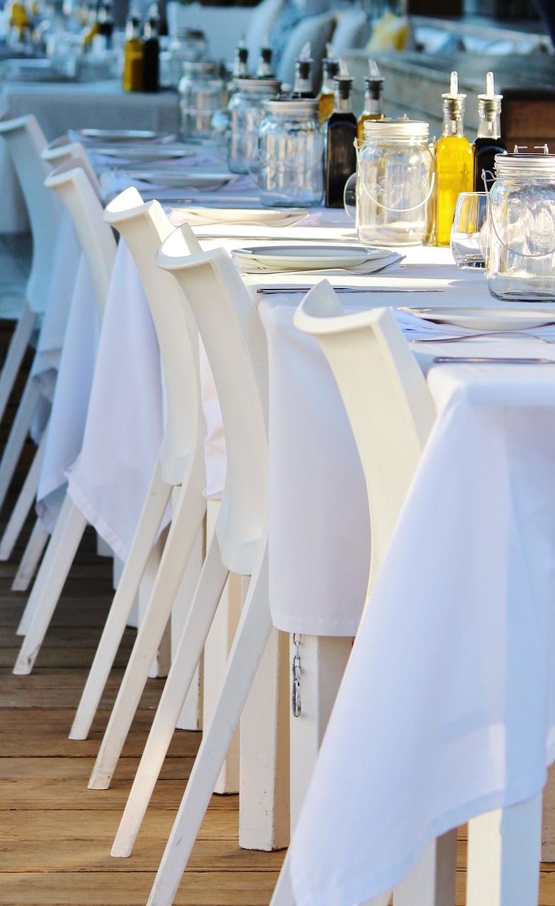 restaurant, chairs, table, outdoor catering, gastronomy, street cafe